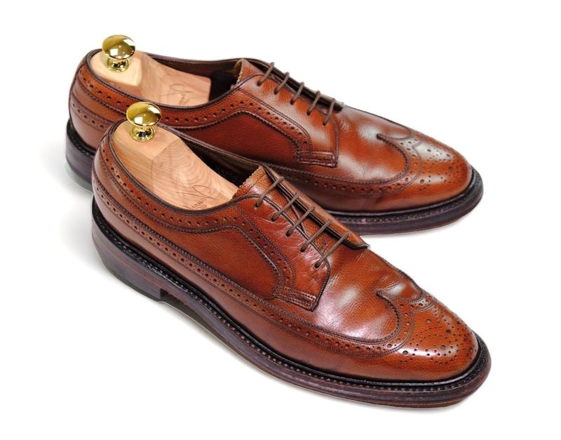 Brown Grain Leather Wing Tip