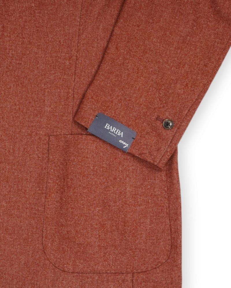 Vermilion Wool/Cotton/Silk Sports Jacket