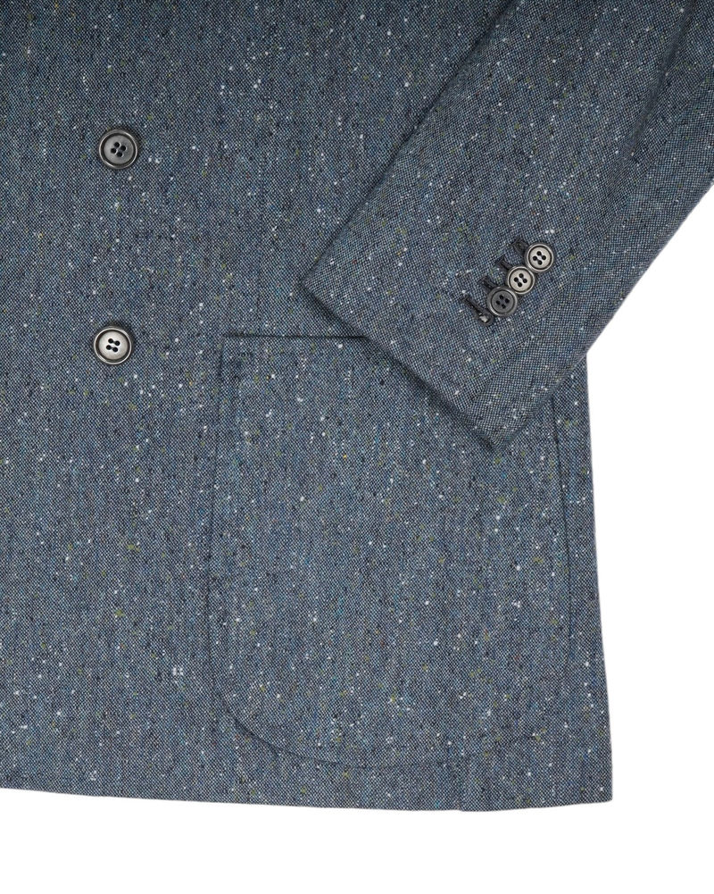 Teal Blue DB. Flecked Wool Sports Jacket