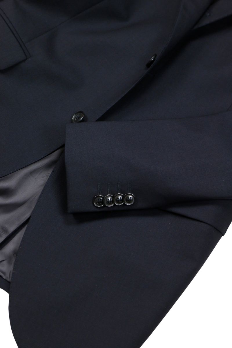 Navy Wool Suit Jacket