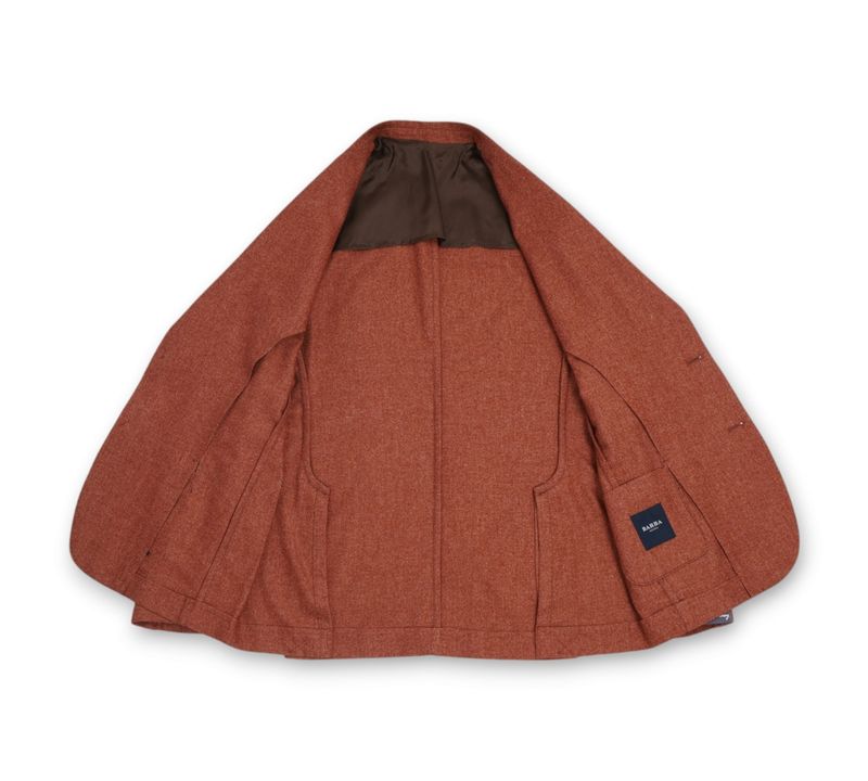 Vermilion Wool/Cotton/Silk Sports Jacket
