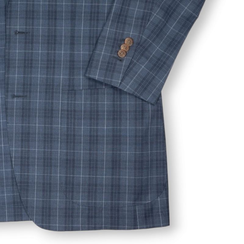 Blue Checked Super 130's Reda Wool Suit