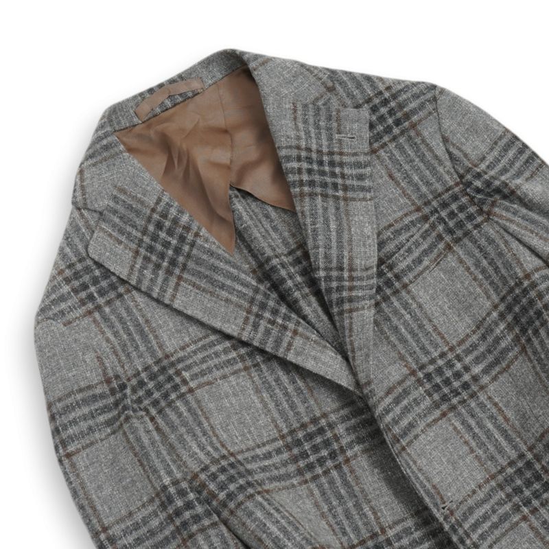 Light Grey Checked Flannel Sports Jacket