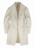 Cream Tailored Wool Overcoat