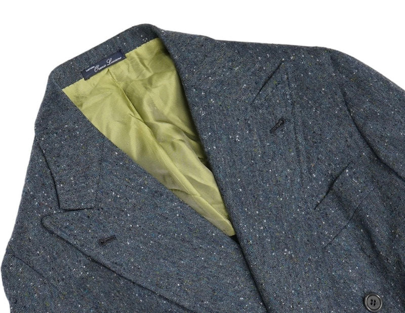 Teal Blue DB. Flecked Wool Sports Jacket