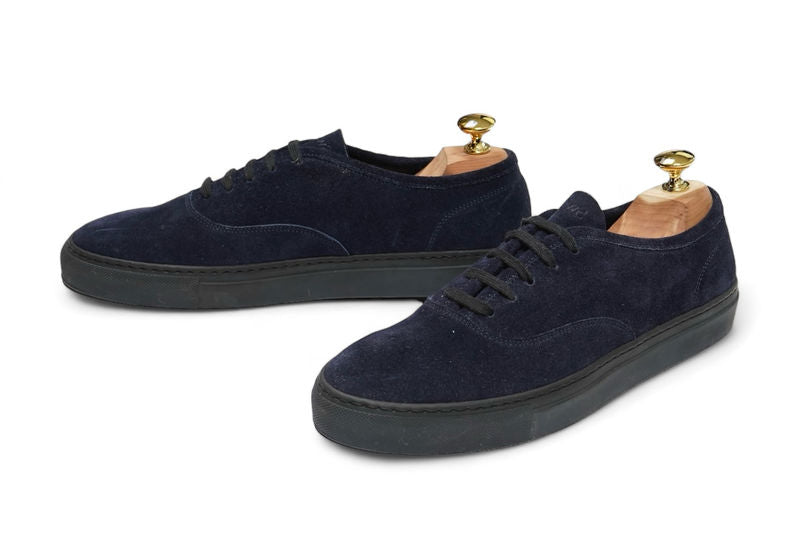Navy Suede Deck Sneakers