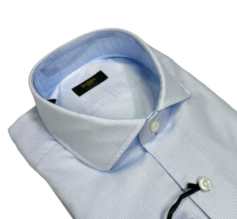 Light Blue Cotton Cutaway Collar Shirt