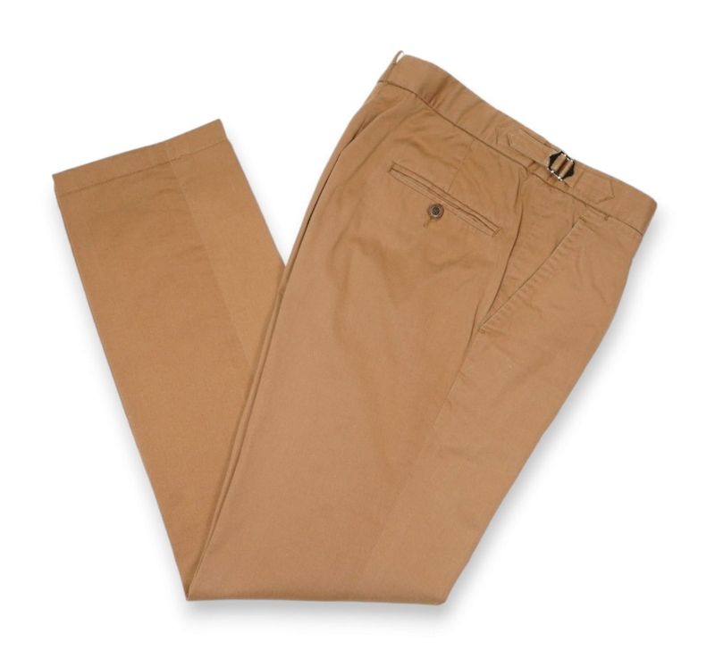 Brown Twill, Mid-Rise Trouser