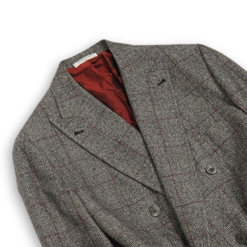 Grey Prince Of Wales DB. Flannel Sports Jacket