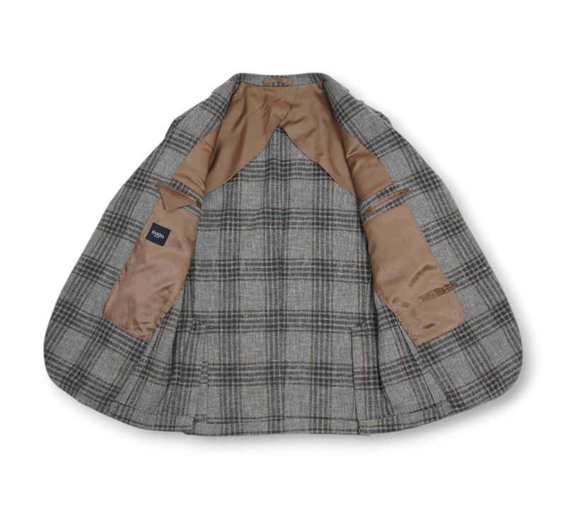 Light Grey Checked Flannel Sports Jacket