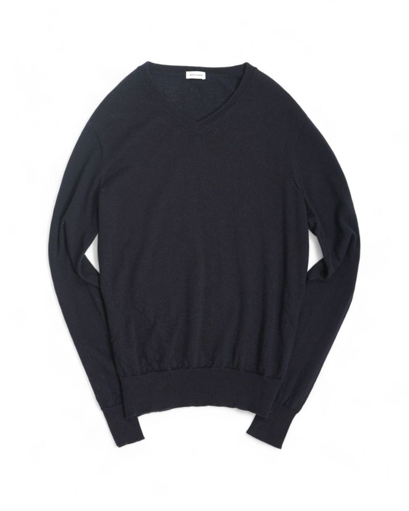 Navy V-Neck Knitwear