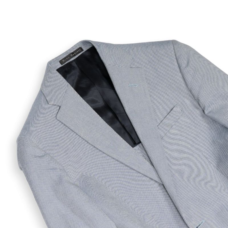 Blue Birdseye Cotton Sports Jacket