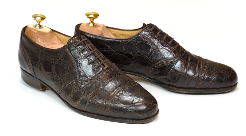 Joy Harper NY - Brown Crocodile Cap Toe Oxfords US 8,5 / EU 42