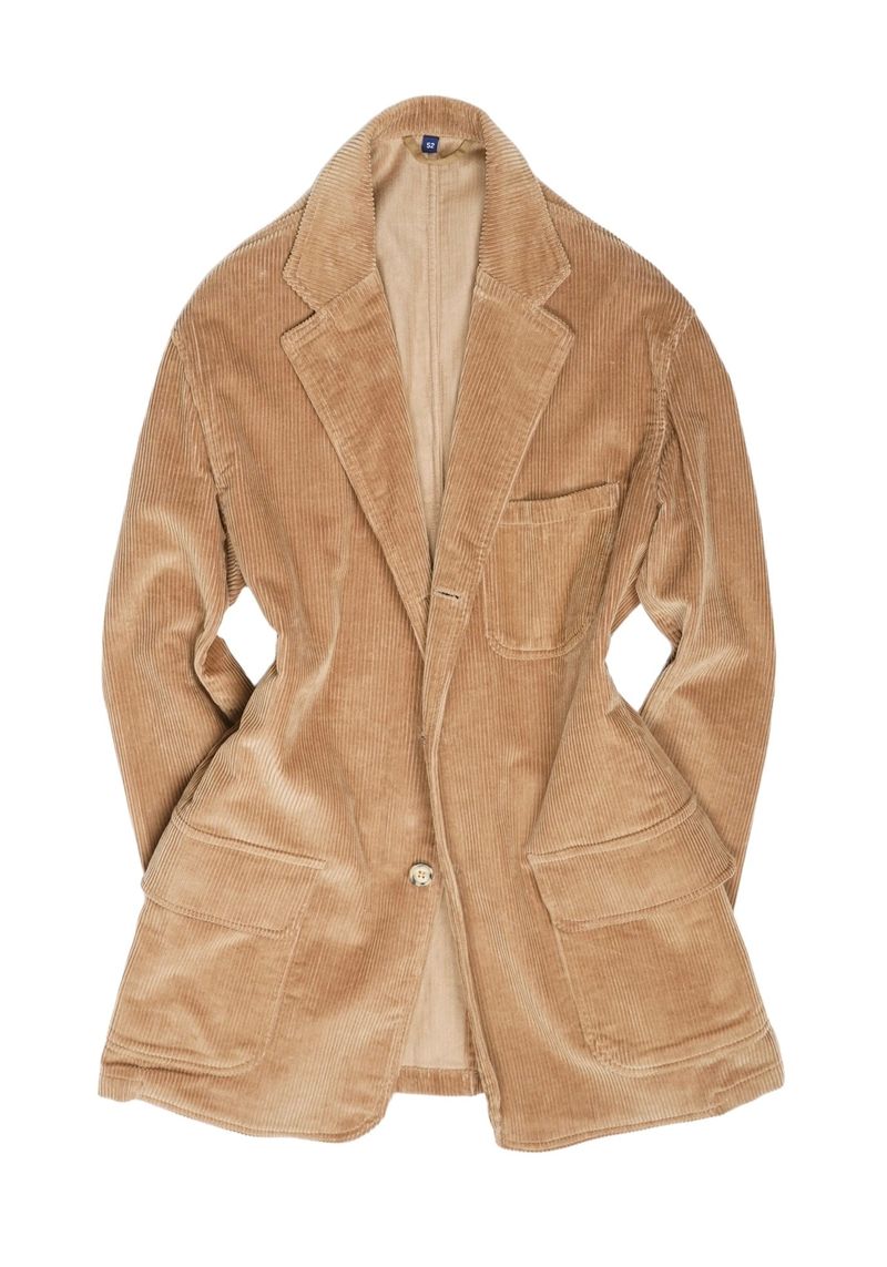 Brown Unlined Corduroy Sports Jacket