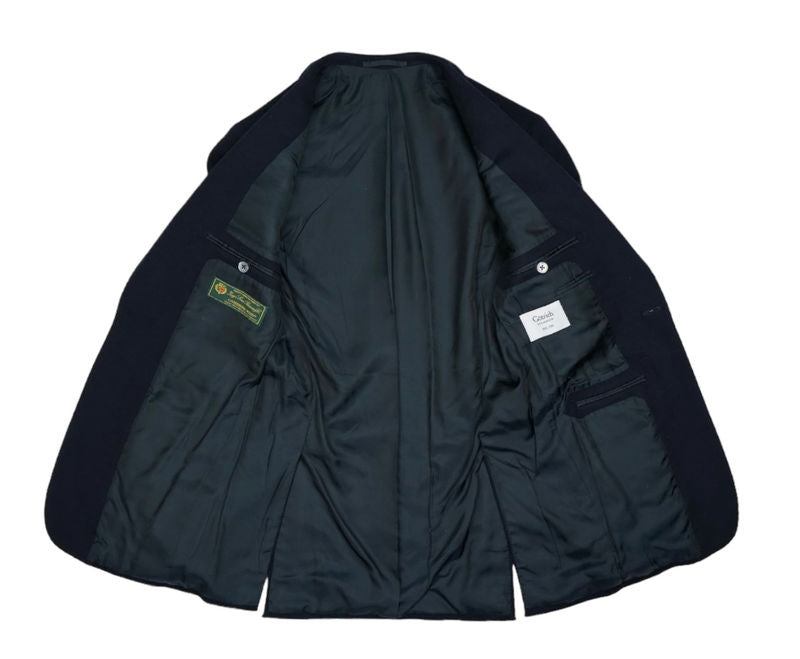 Navy Loro Piana 170's Wool/Cashmere Flannel Sports Jacket