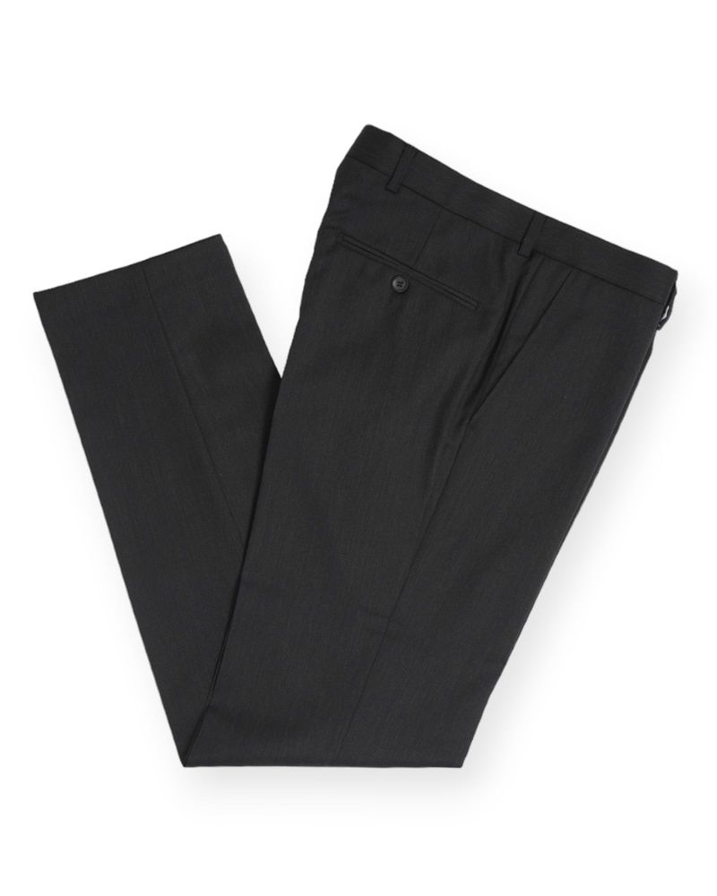 Dark Grey Wool Trousers, Long