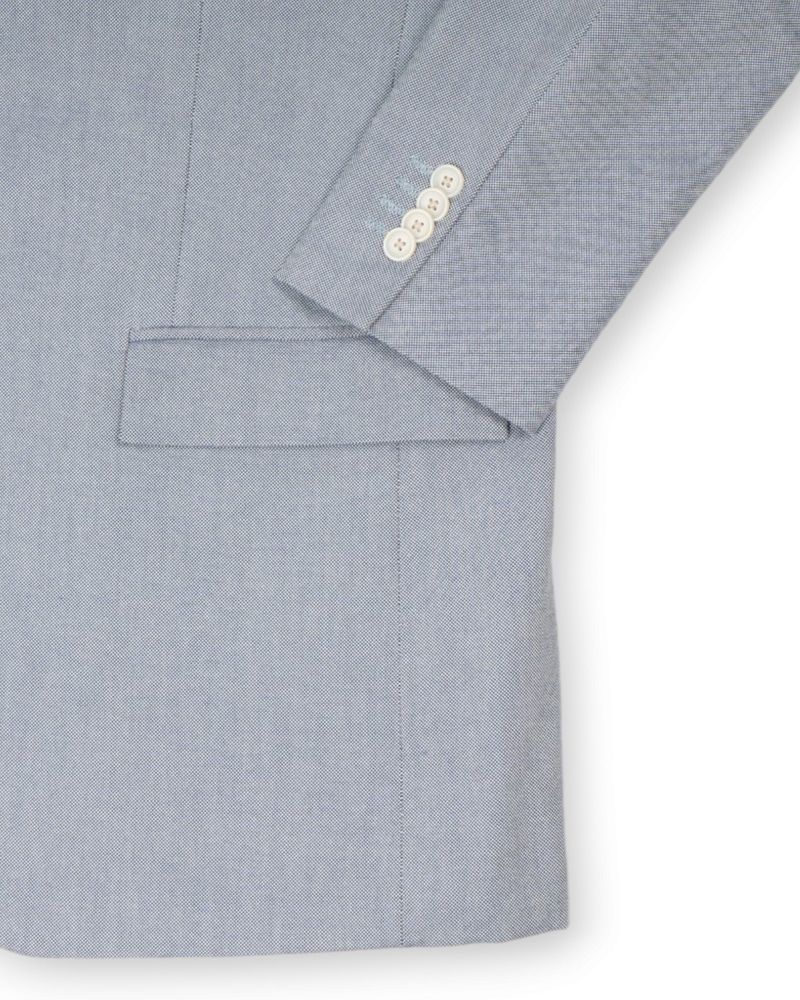 Blue Birdseye Cotton Sports Jacket