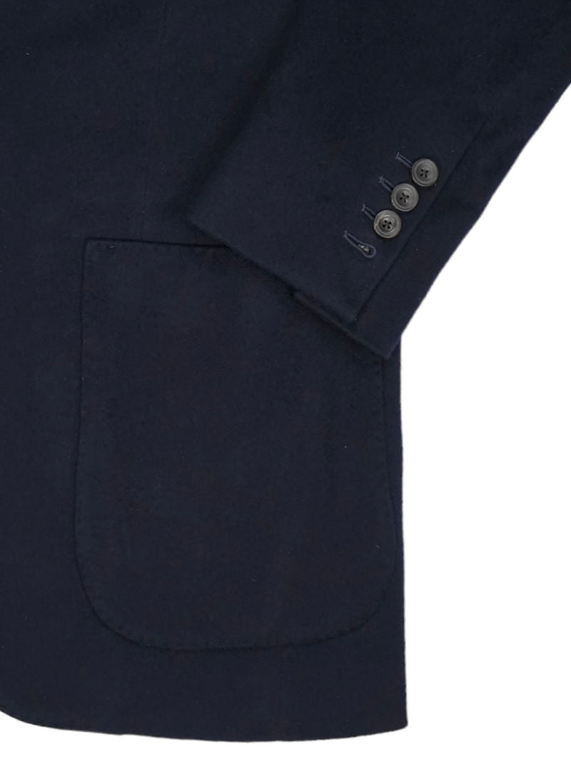 Navy Loro Piana 170's Wool/Cashmere Flannel Sports Jacket