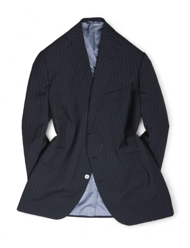 Navy Pinstripe Scabal Wool Suit