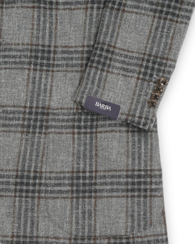 Light Grey Checked Flannel Sports Jacket