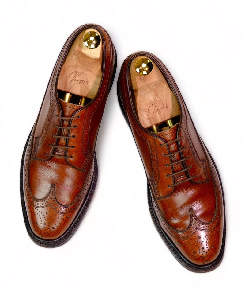 Brown Grain Leather Wing Tip