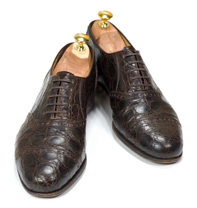 Joy Harper NY - Brown Crocodile Cap Toe Oxfords US 8,5 / EU 42