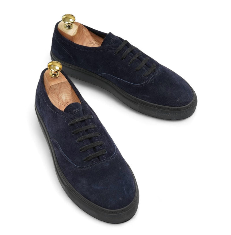 Navy Suede Deck Sneakers