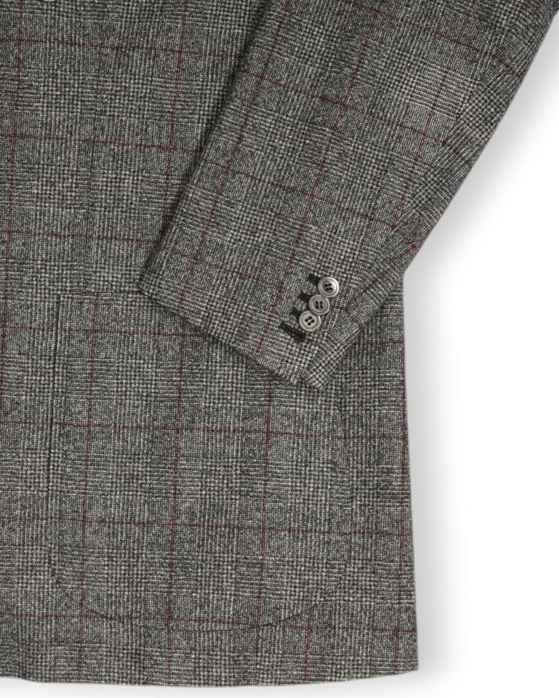 Grey Prince Of Wales DB. Flannel Sports Jacket