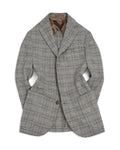 Beige/Grey Checked Flannel Sports Jacket