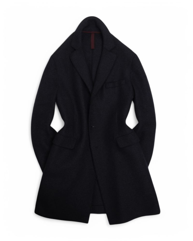 Navy Unlined Wool Coat