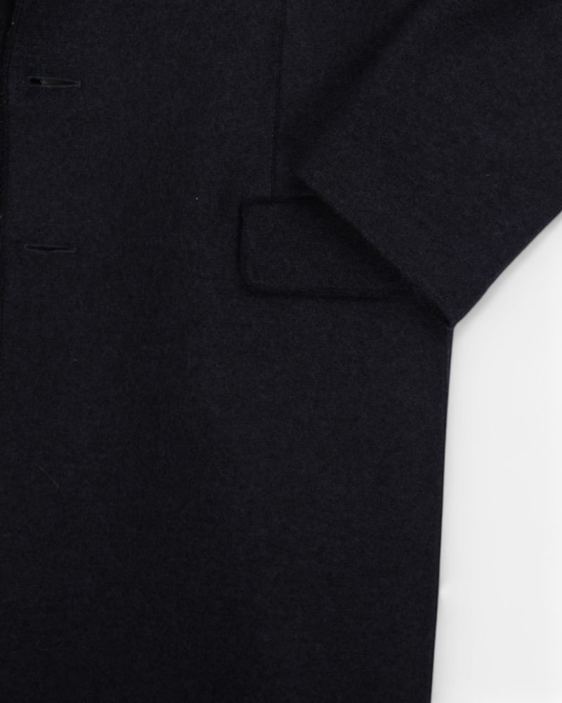 Navy Unlined Wool Coat