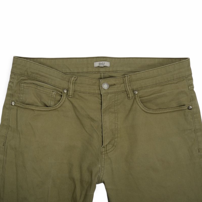 Pale Green 5-Pocket Cotton Trousers