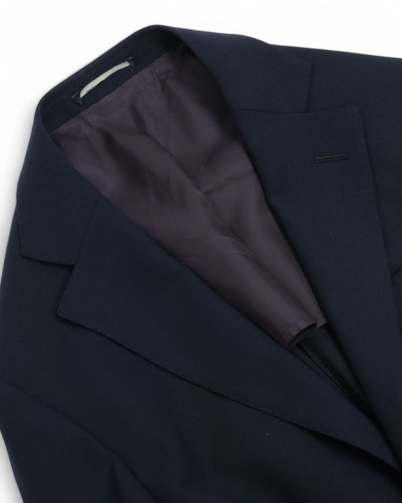 Navy Huddersfield High Twist Wool Sports Jacket