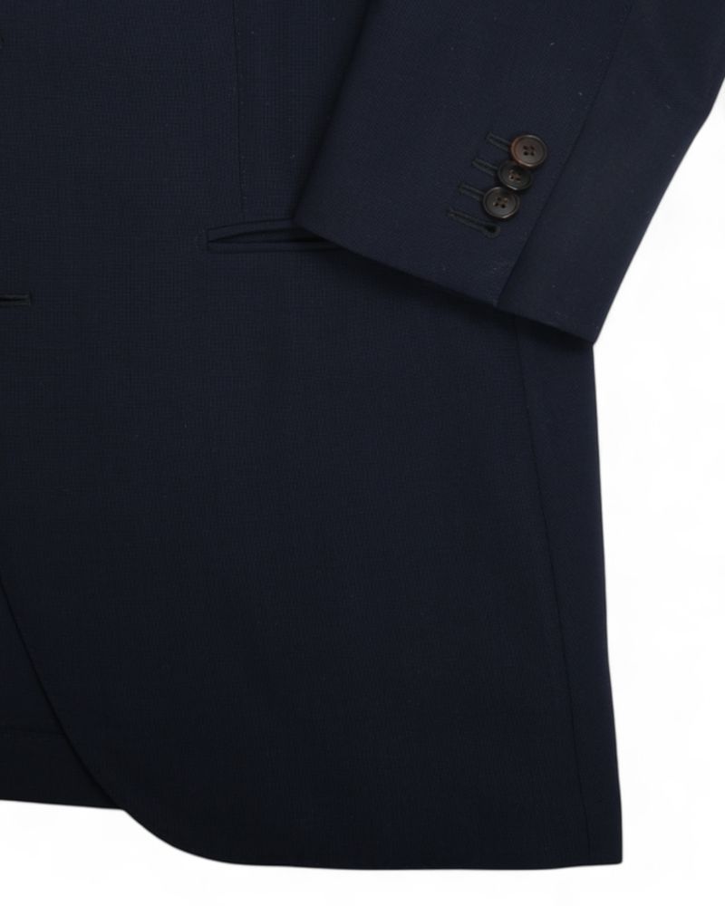 Navy Huddersfield High Twist Wool Sports Jacket