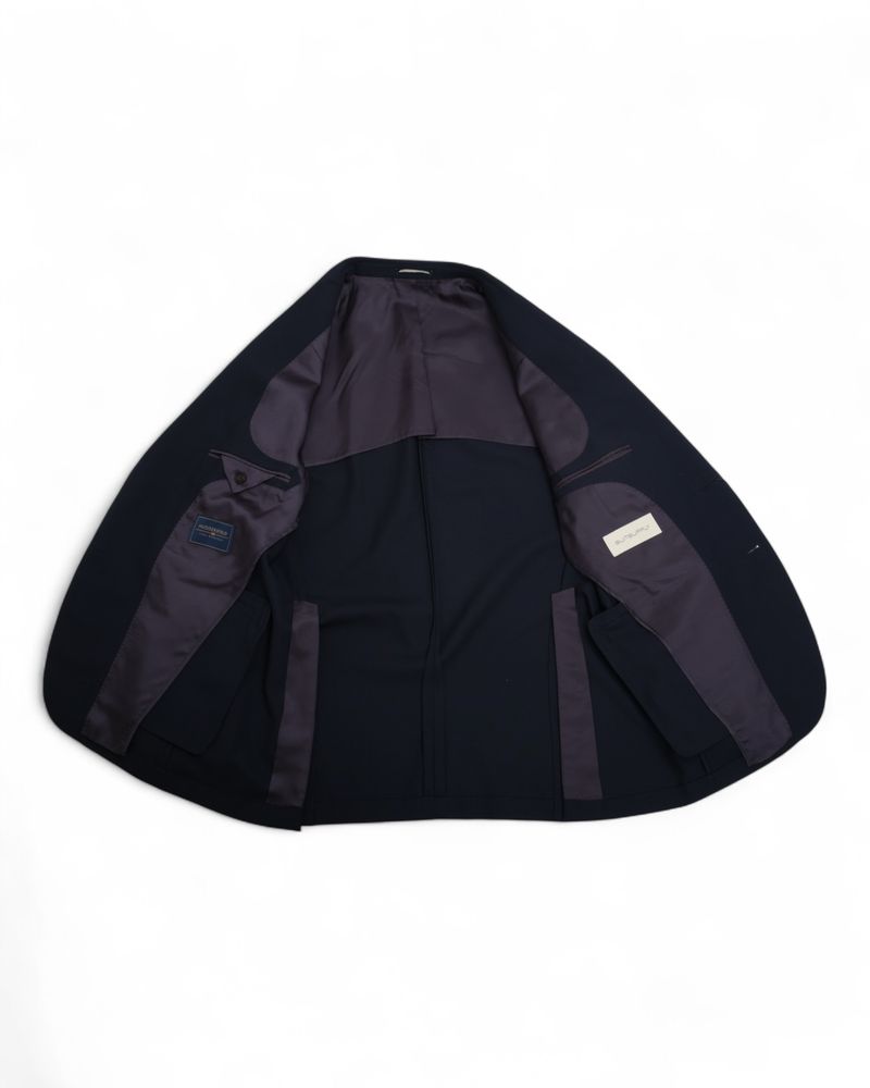 Navy Huddersfield High Twist Wool Sports Jacket