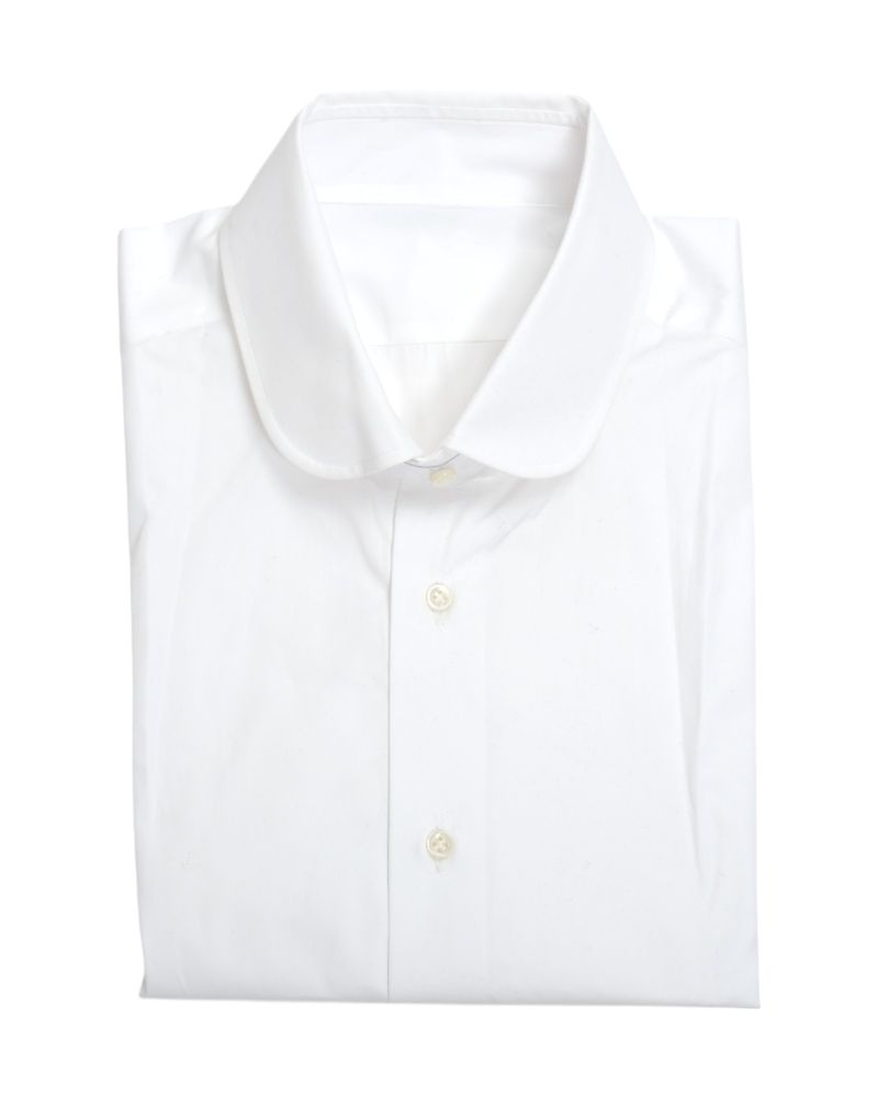 White Club Collar Poplin Shirt