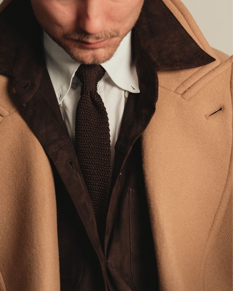 Camel DB. Wool Overcoat