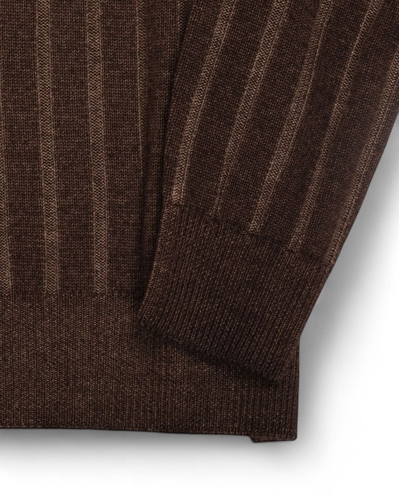 Washed Cocoa Virgin Merino Rollneck