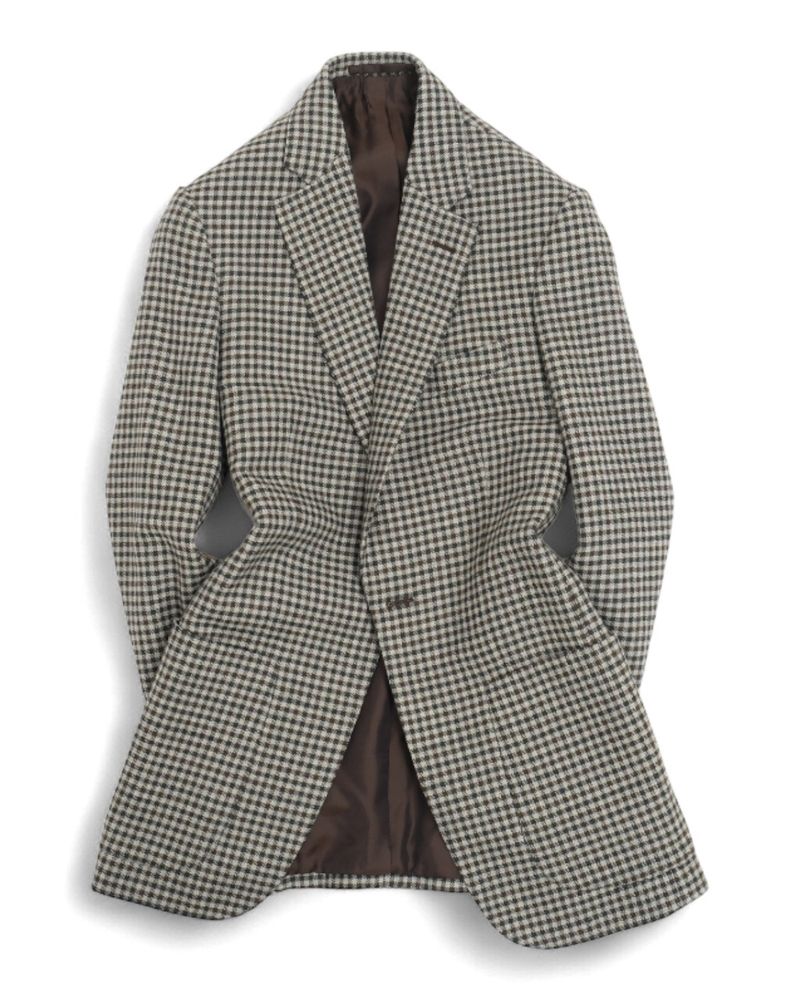 Grey & Brown Gunclub Sports Jacket