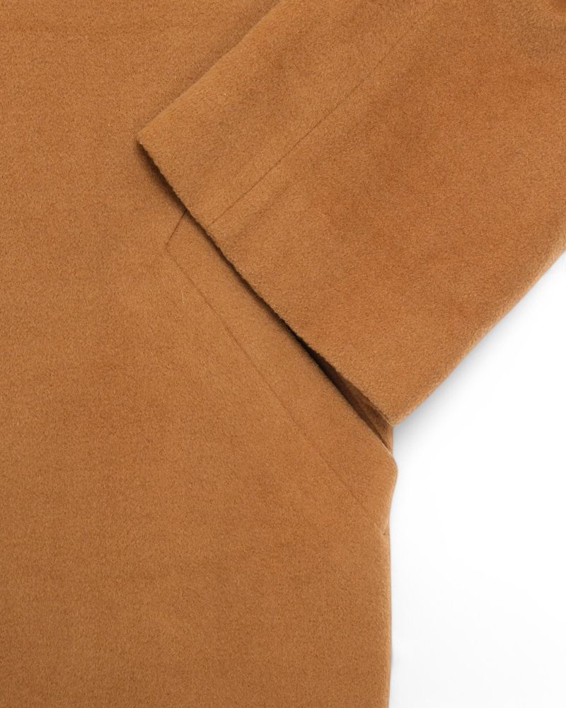 Camel Raglan Wool Coat