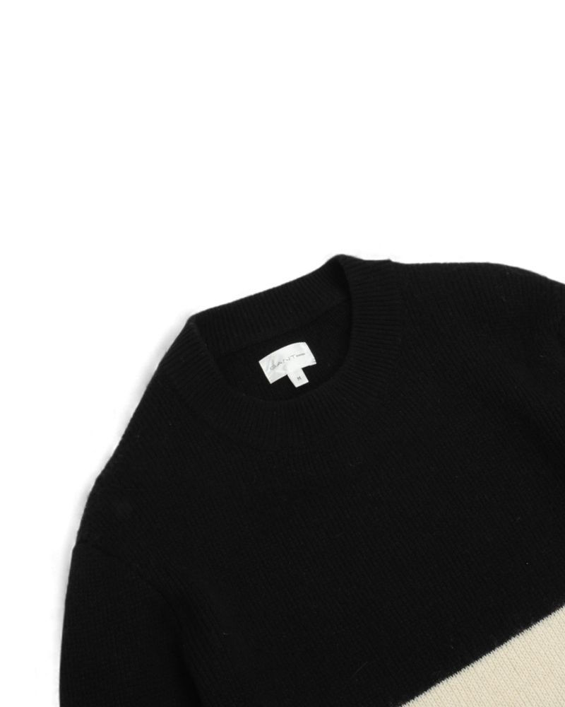 Black Wool & Cotton Sport Knit