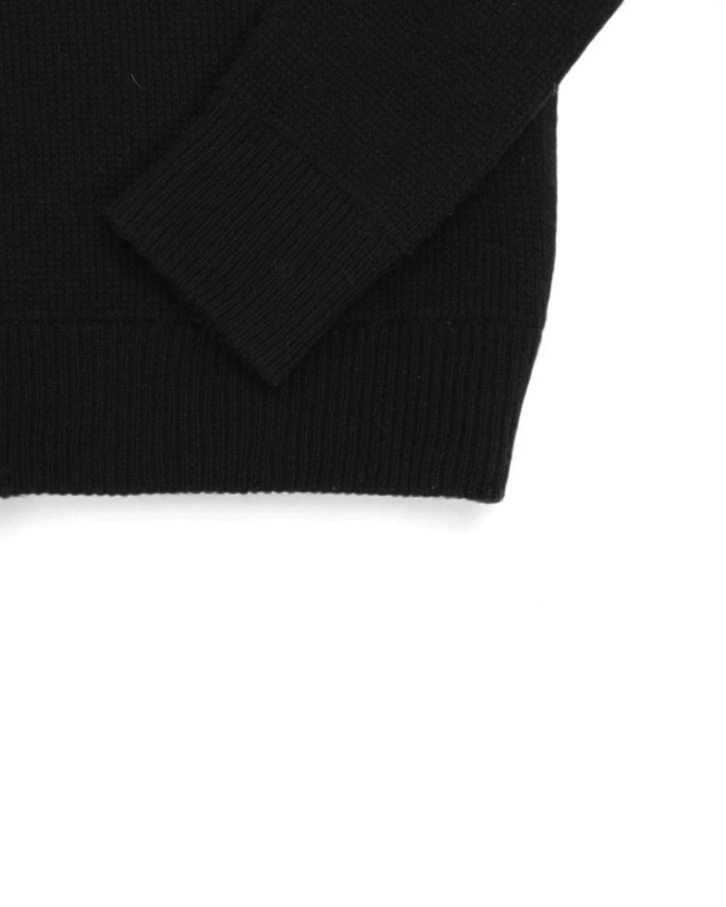 Black Wool & Cotton Sport Knit