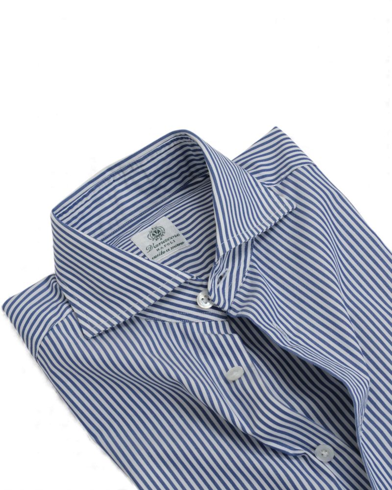 Blue/White Bengal Striped Poplin Shirt
