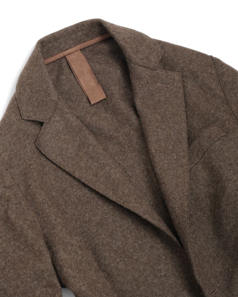 Brown Unlined Wool Sports Jacket