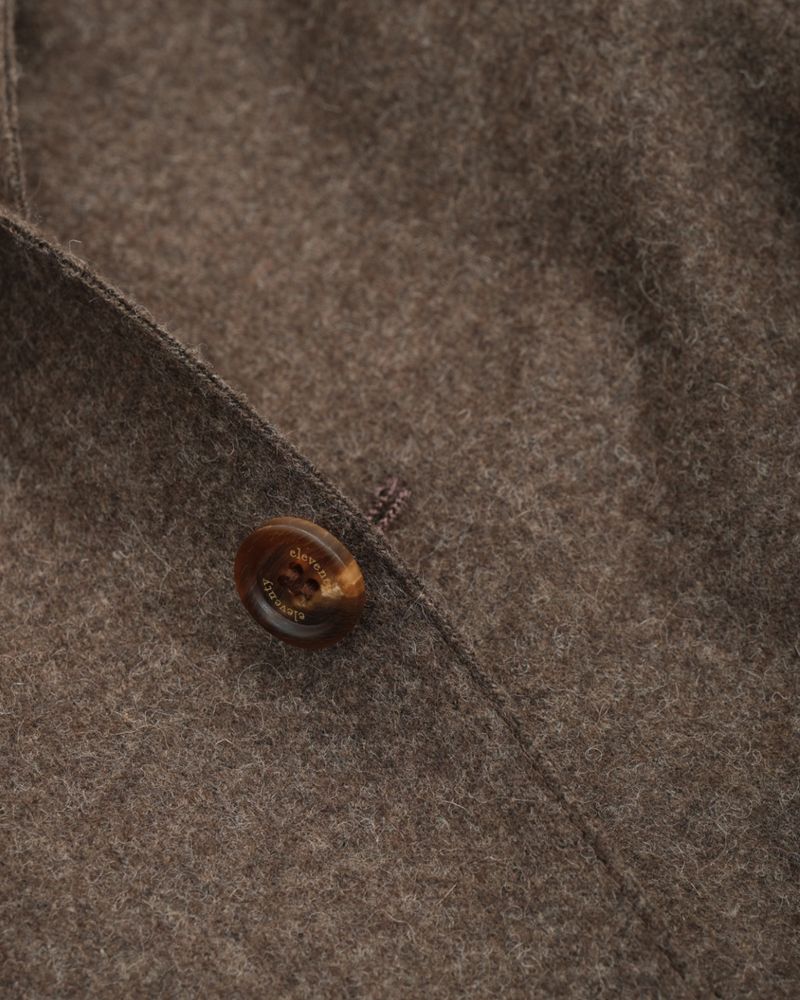 Brown Unlined Wool Sports Jacket