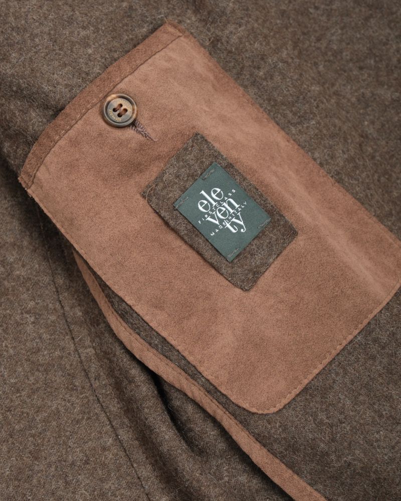 Brown Unlined Wool Sports Jacket