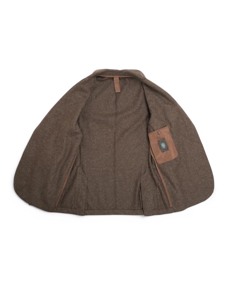 Brown Unlined Wool Sports Jacket