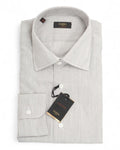 Light Grey Brushed Herringbone Shirt