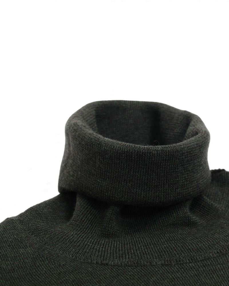 Midnight Green Extrafine Merino Rollneck