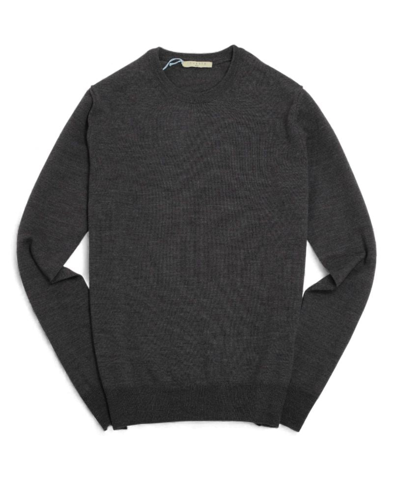 Anthracite Extrafine Merino Crewneck Sweater